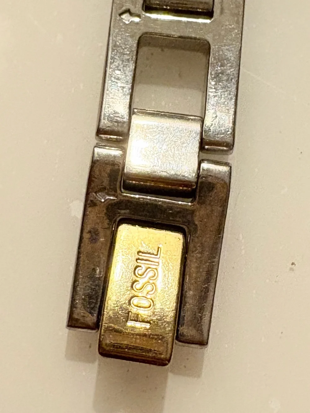 Fossil F2 Women's Two-Tone Stainless Bracelet Analog Quartz 165FT Date Watch